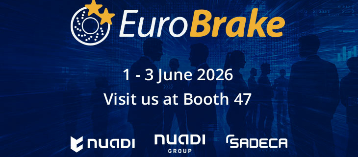 Nuadi Group exhibiting at EuroBrake 2026 in Mainz, Germany, Booth 47